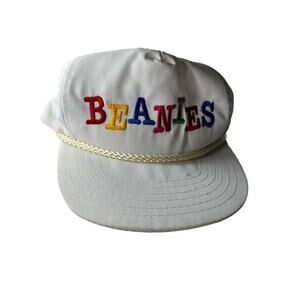 Vintage 90s Ty Beanie Babies Snapback Hat Deadstock Beanie Mania White‎ Y2K